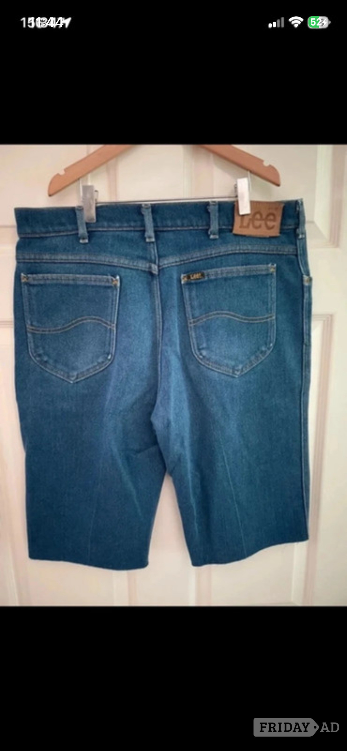 Lee Blue Cotton Denim Cut Off Shorts 36" - Clothing, Footwear & Accessories in Stourport-On-Severn
