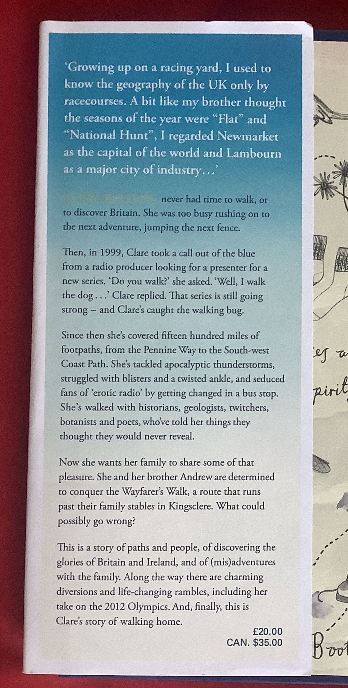 Signed Autobiography: Clare Balding: "Walking Home . . ." - Movies, Games, Books & Music