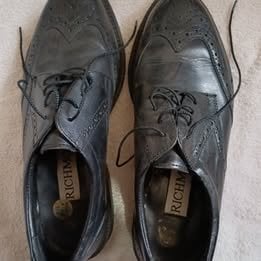 Richmond Upper Leather Black Shoes Size 8