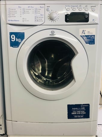 INDESIT 9kg load A+ class washing machine with Big drum 