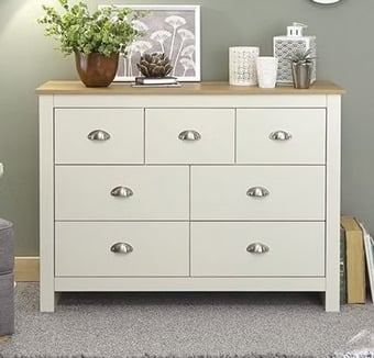 Lancaster 3 + 4 Drawer Merchants Chest Drawer Chest - CREAM