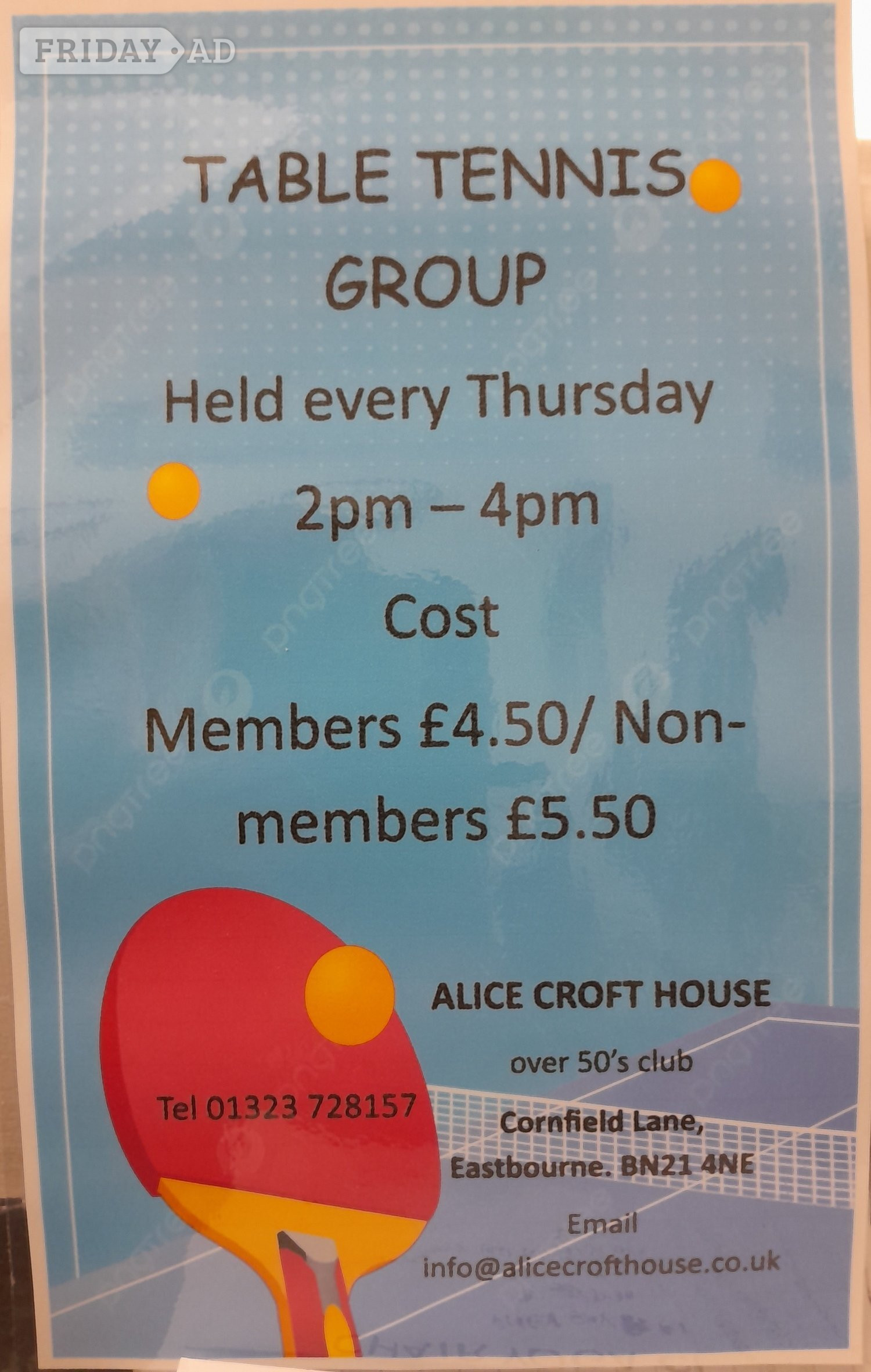 Table Tennis Group in Eastbourne