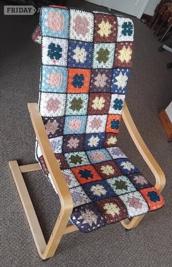 Armchair/easy Chair Newly Re-Upholstered