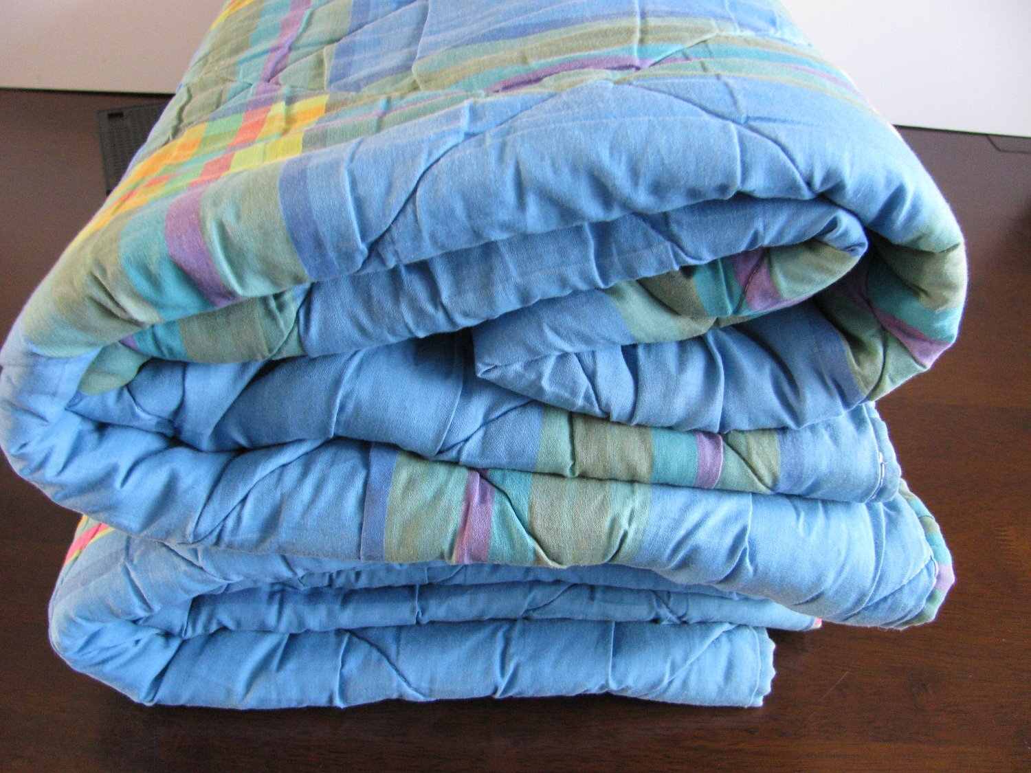 Crawley American Dorm Single Reversible Blue Check Quilts - Ex. Stock