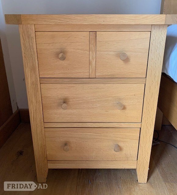 Modern 'FURNITURE VILLAGE' Solid Oak Bedroom Furniture Set  - Furniture
