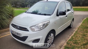 HYUNDAI i10 1.2 CLASSIC 5 DOOR 2012,62000,£20 ROADTAX £3495