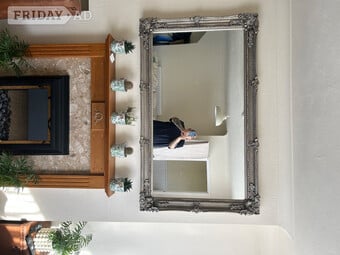 Large mirror for sale lovely condition heavy with nice decor