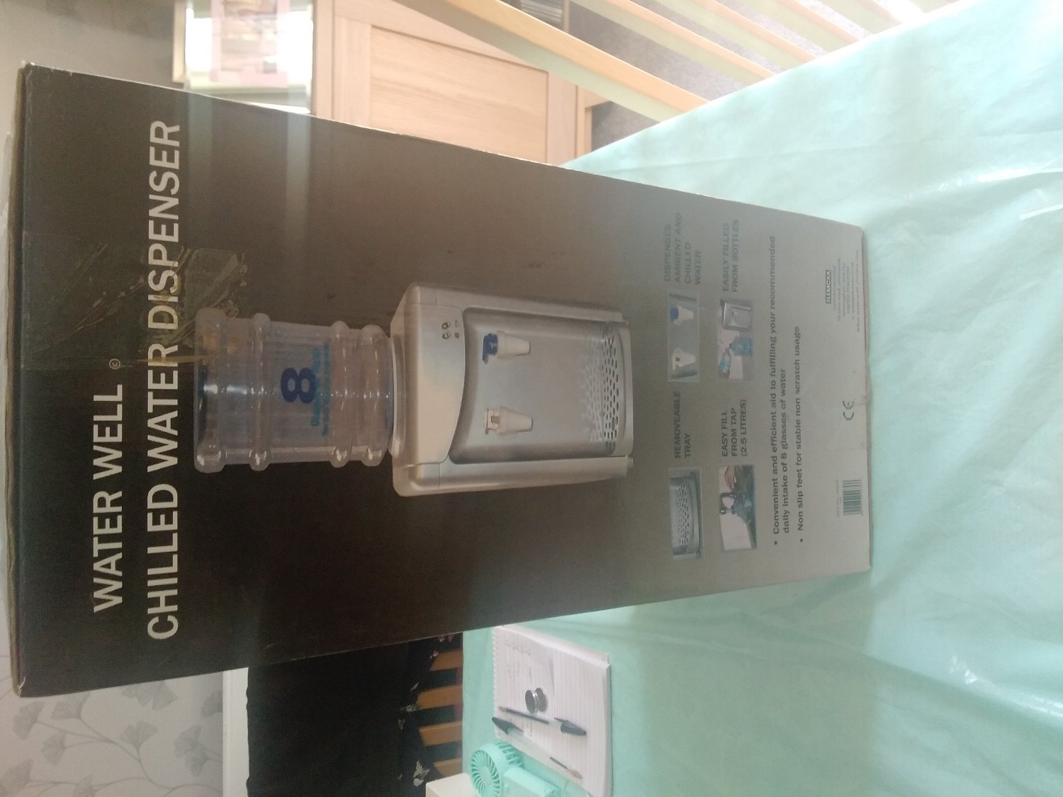Water well chilled water dispenser .2.5 litre bottle .1 litre cap
