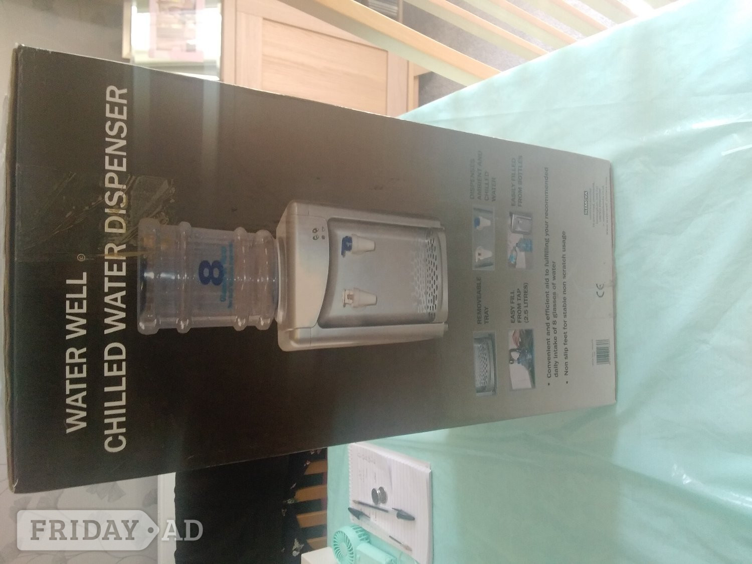 Water well chilled water dispenser .2.5 litre bottle .1 litre cap