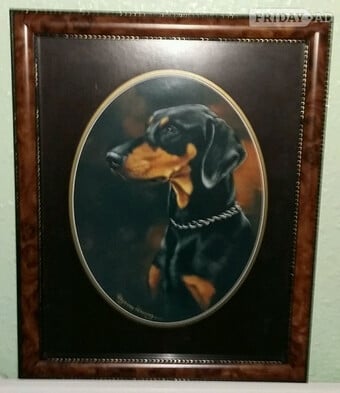 Doberman Pollyanna Pickering framed picture