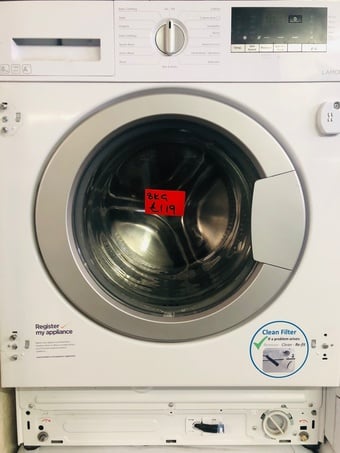 Integrated washing machine 8KG load with A+++ energy rated 