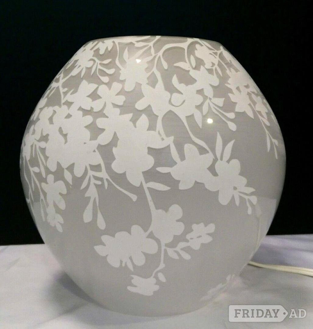 2 x IKEA Knubbig Floral Glass Table Lamp Small Size Exc. Cond. in Crawley