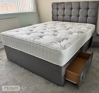 LYON MEMORY MATTRESS WITH DIVAN BASE WITH 2 DRAWERS - KING