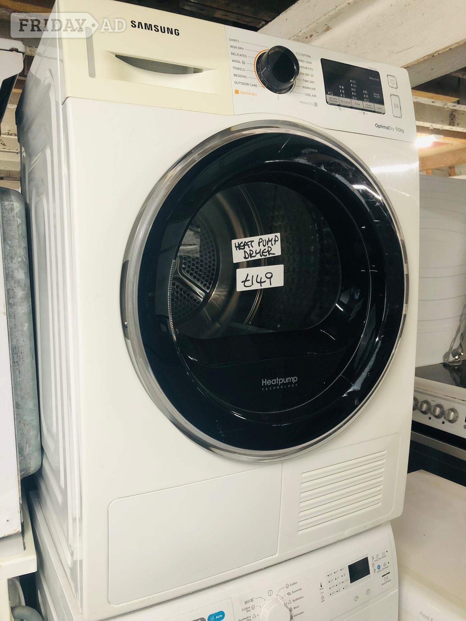 Samsung 9KG load heat pump dryer with large size drum. in Wellingborough