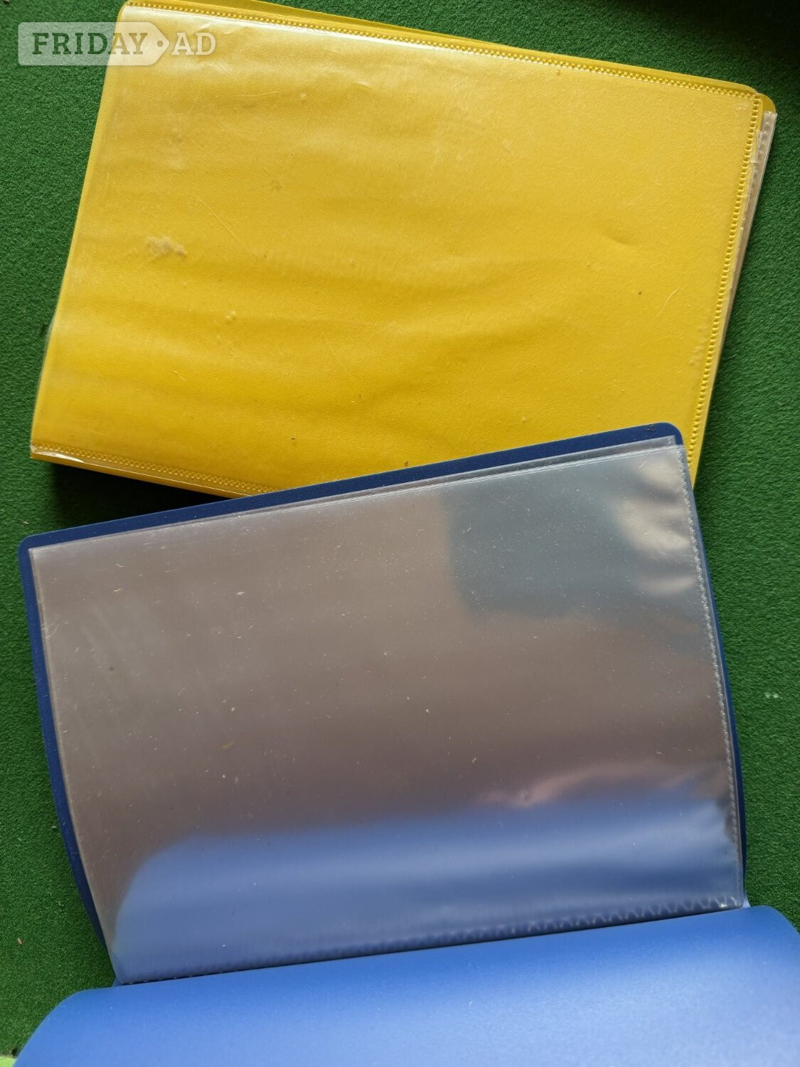 Two A5 Blue and yellow Flexible Pocket  Cover Display Books. - Hobbies & Leisure
