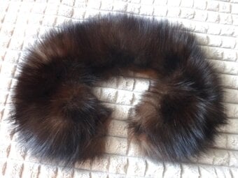 Vintage real silver fox fur detachable  colar
