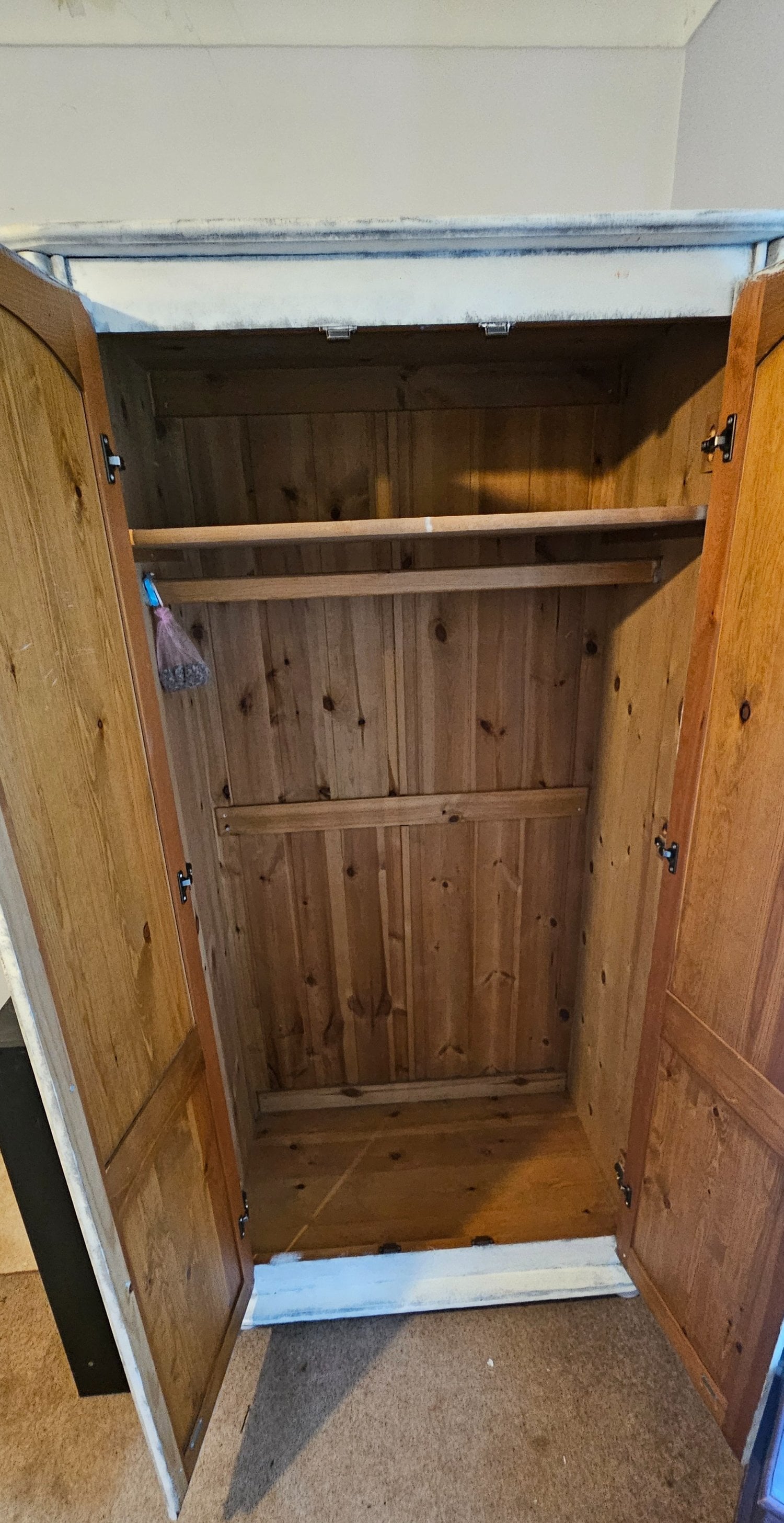 Worthing Large Upcycled Pine Wardrobe 