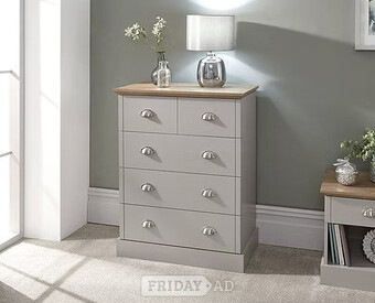 KENDAL 2+3 DRAW CHEST -GREY