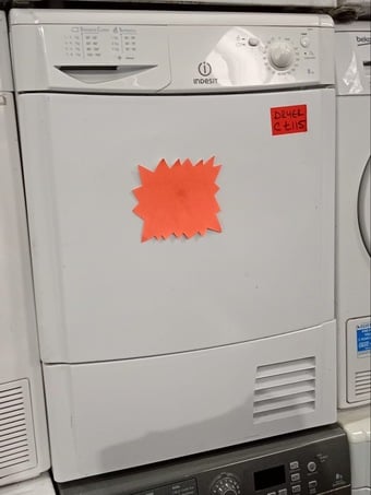 8KG sized capacity INDESIT condenser tumble dryer.