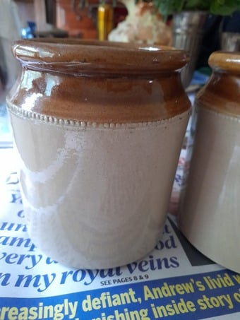 Two stone storage jars