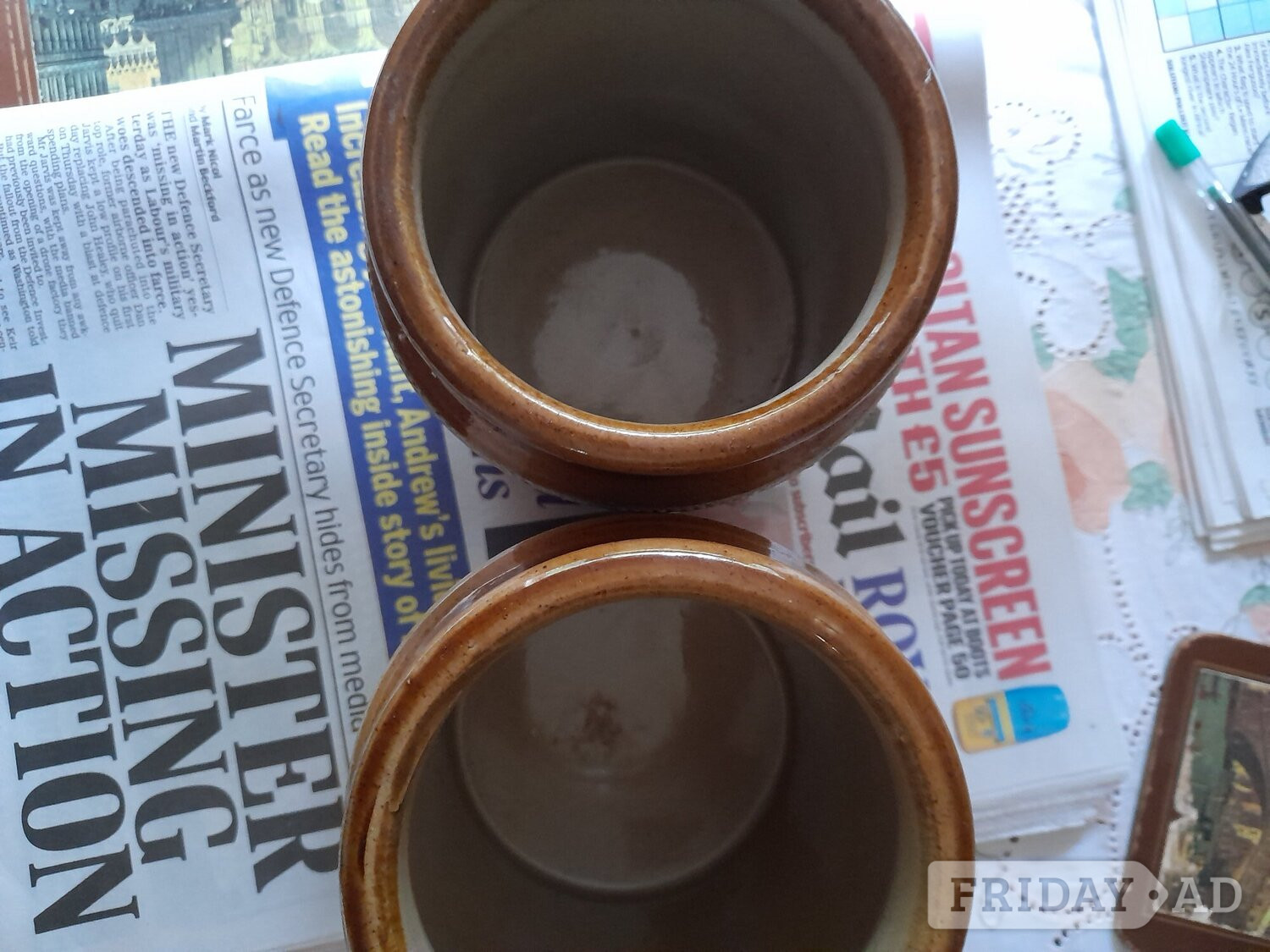 Two stone storage jars
