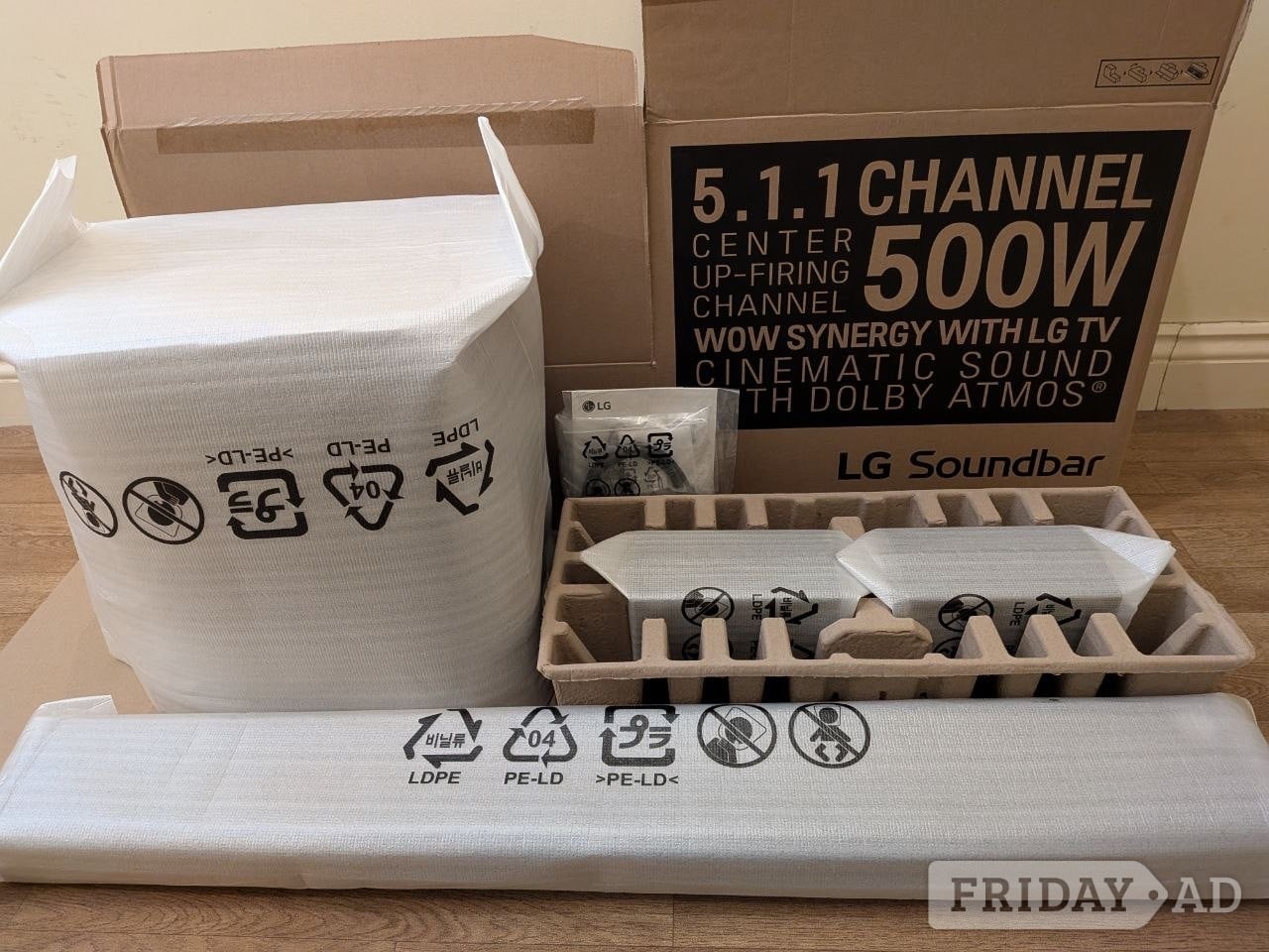 LG Soundbar 5.1.1 Channel 500W with Dolby Atmos – Brand New in Northampton