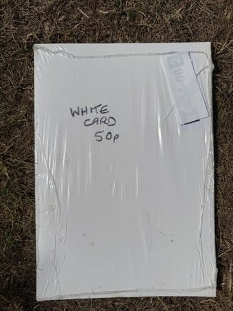 A4 white card only 50p