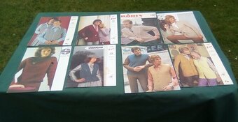 Knitting Patterns x8. Vintage, (60's/70's).
