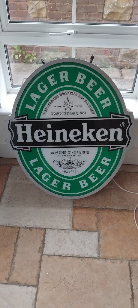 Heineken Original Illuminated Outdoor Pub Sign