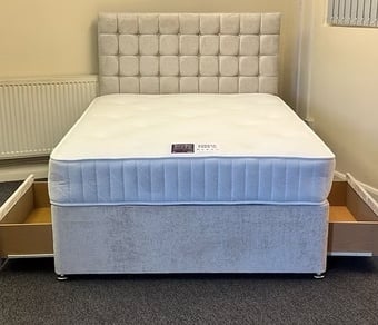 KING - STRESS FREE MATTRESS 2 drawers & 24 inch headboard