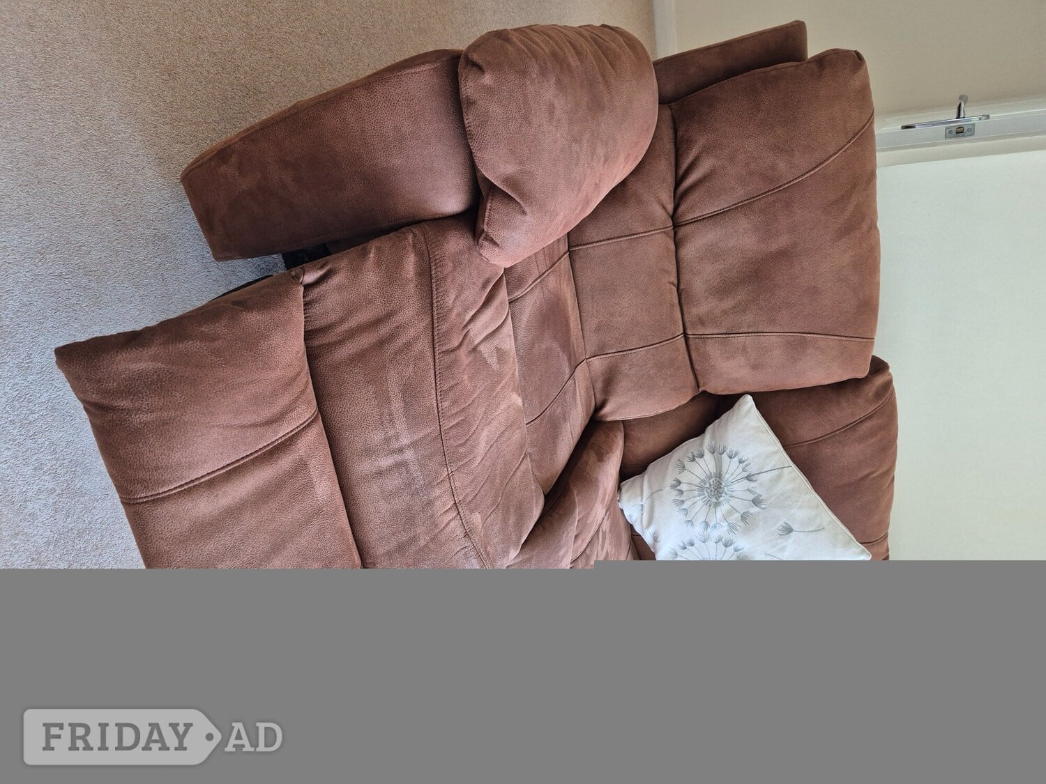 Horsham Brown sofa, armchair and footstool