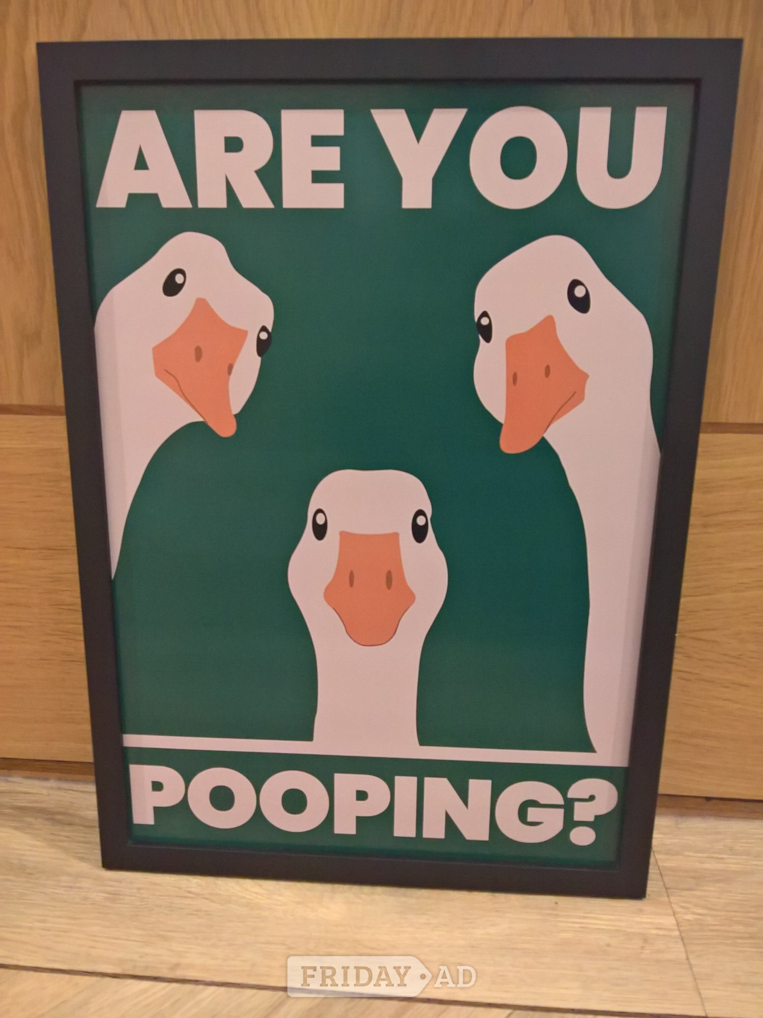 cheeky bathroom wall poster a3 mdf black frame 200 gsm card