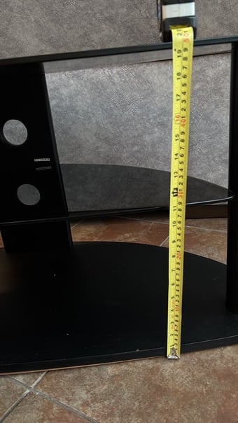 TV STAND BLACK AND CHROME