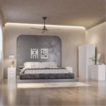 DAKOTA 3 DOOR BEDROOM SET - WHITE