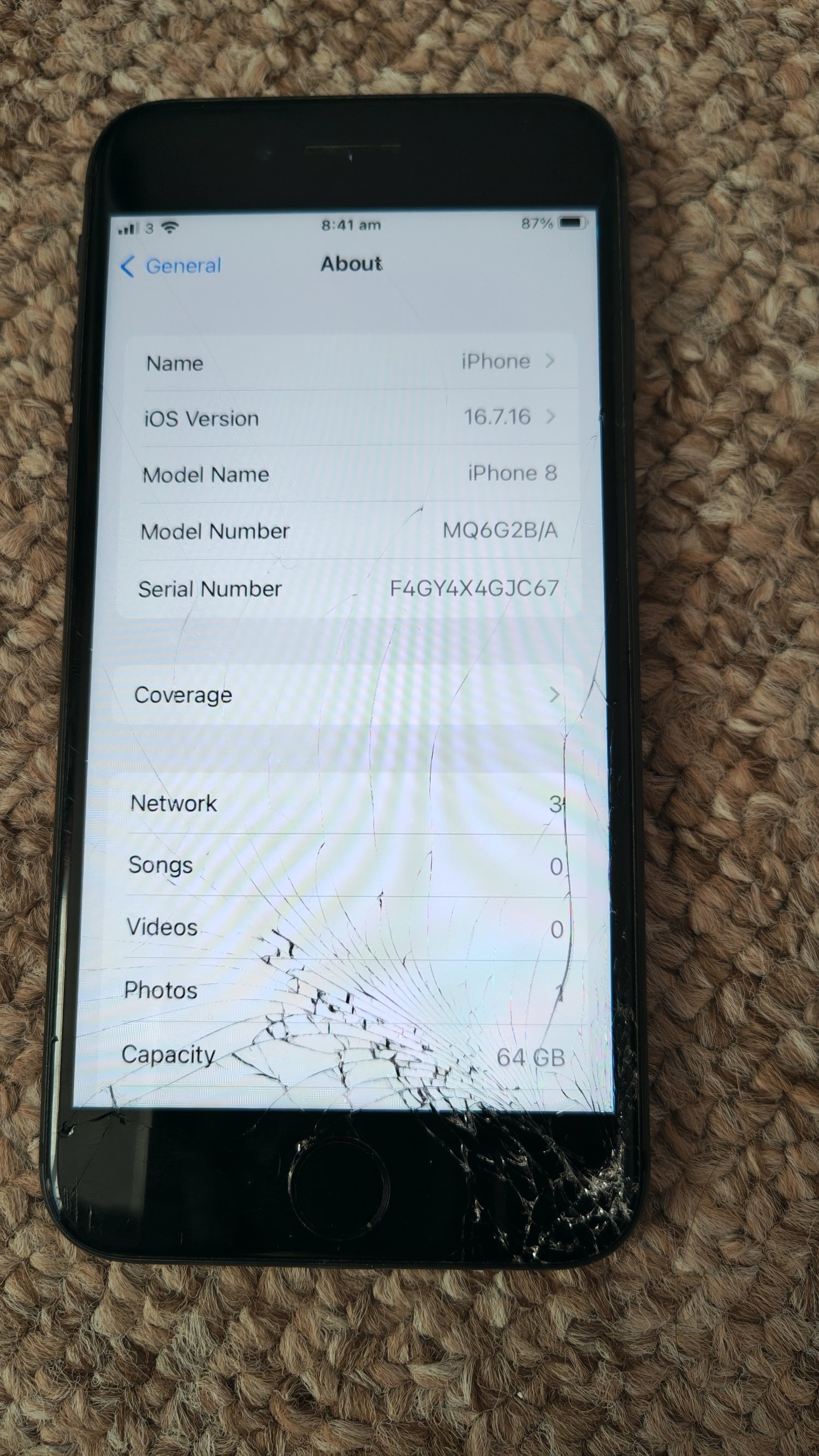 St. Neots boxed unlocked apple iphone 8 mobile phone with free postage