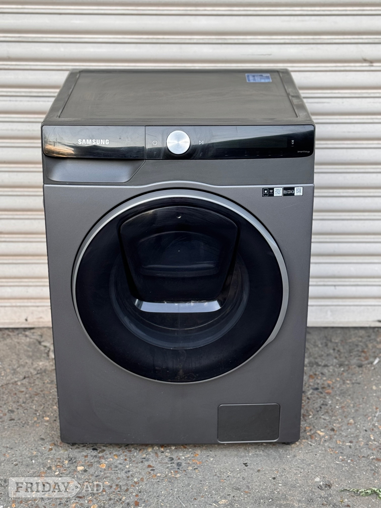 Samsung eco bubble 9kg washing machine add on door grey 3 months 