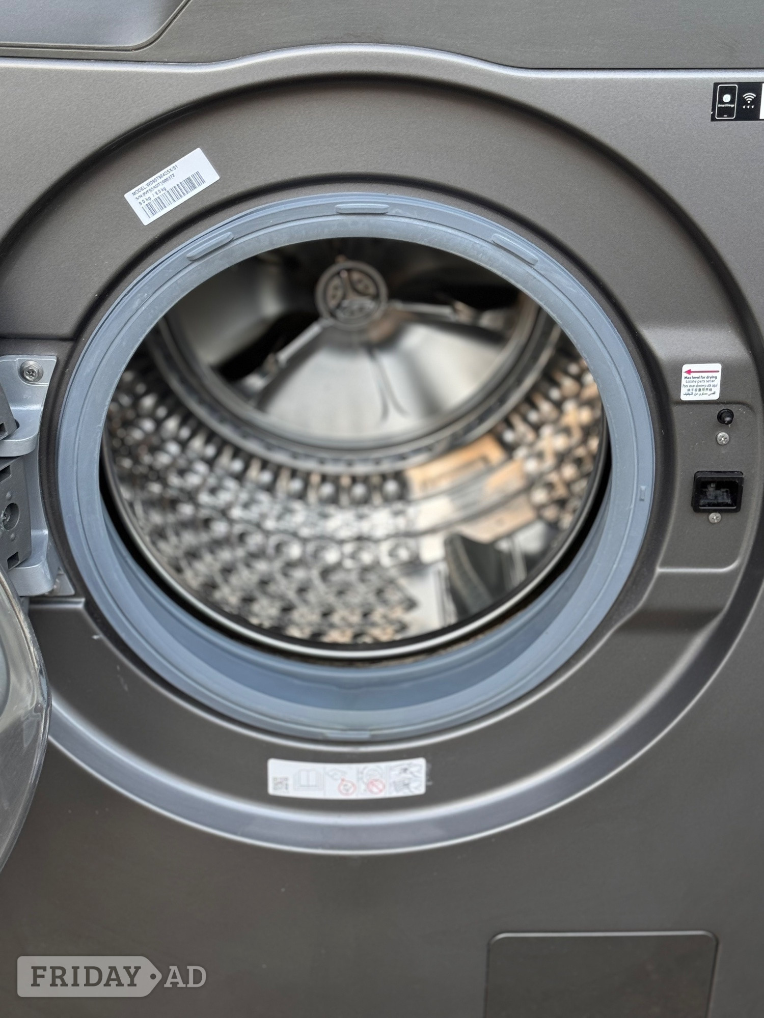 Samsung eco bubble 9kg washing machine add on door grey 3 months  - Home Appliances in Romford