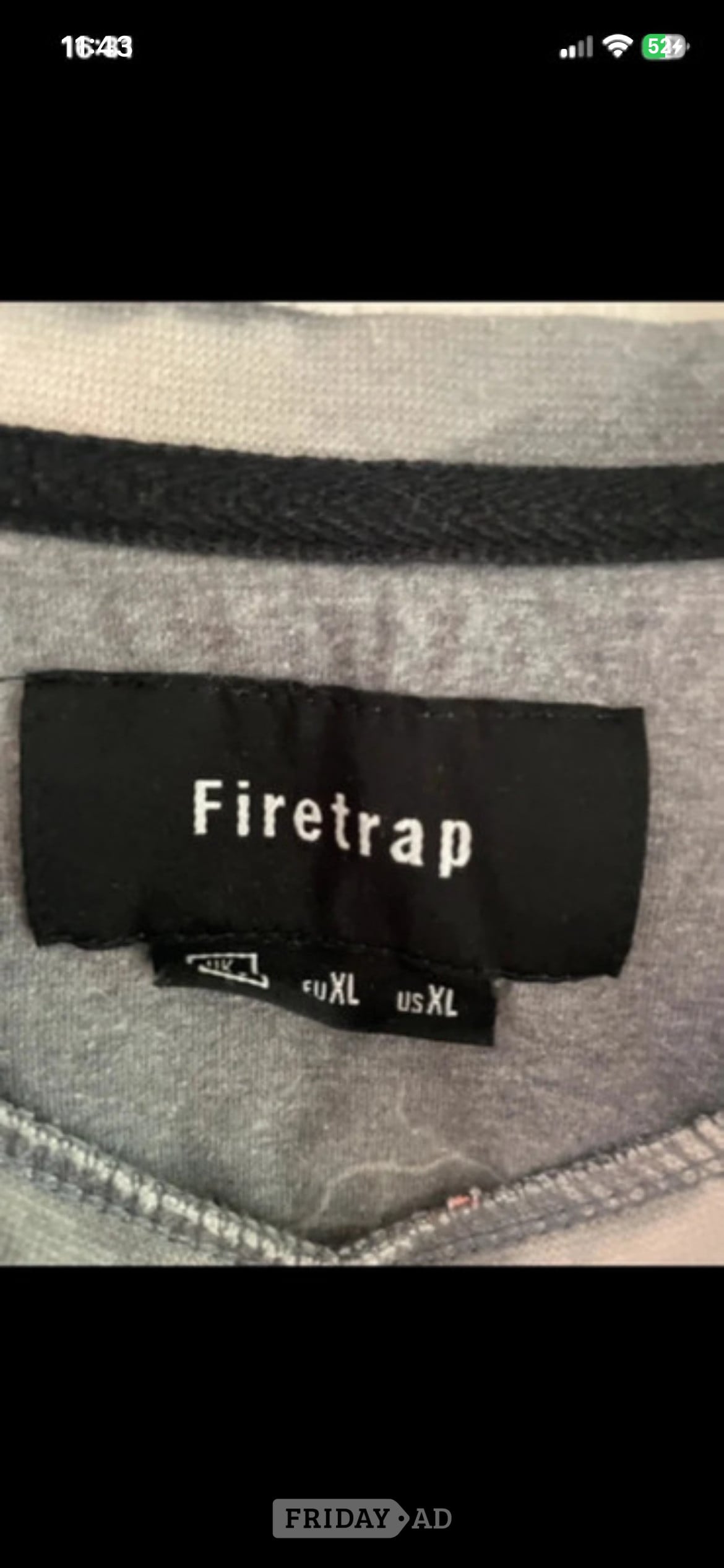 Firetrap short sleeved grey t shirt in size XL