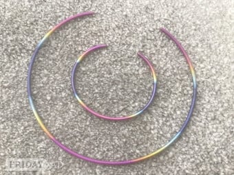 Titanium rainbow necklace and bangle