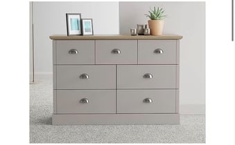 KENDAL 4+3 DRAWER CHEST -GREY