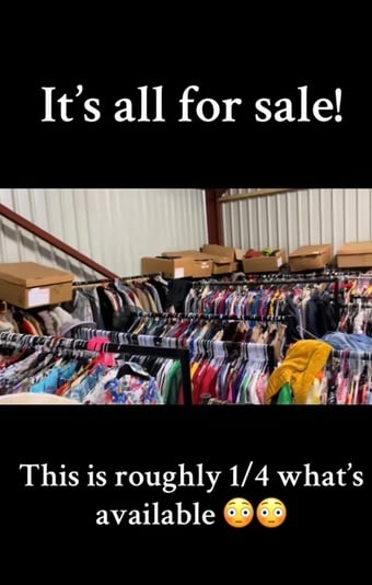 100 tonnes vintage and preloved clothing and accessories 