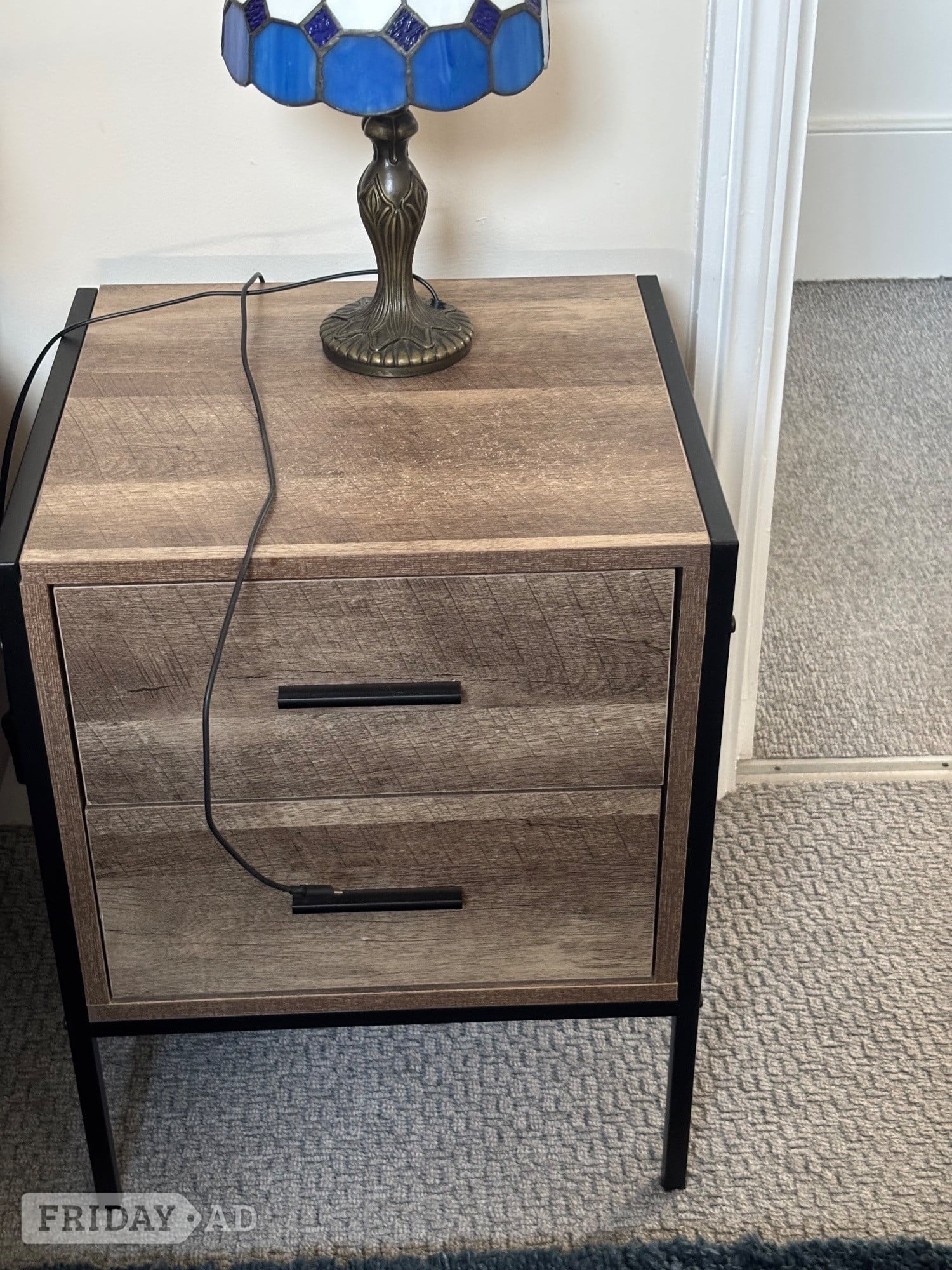 Pair of Dark Beige-Brown Bedside Night Tables (Perfect Condition) in Hastings