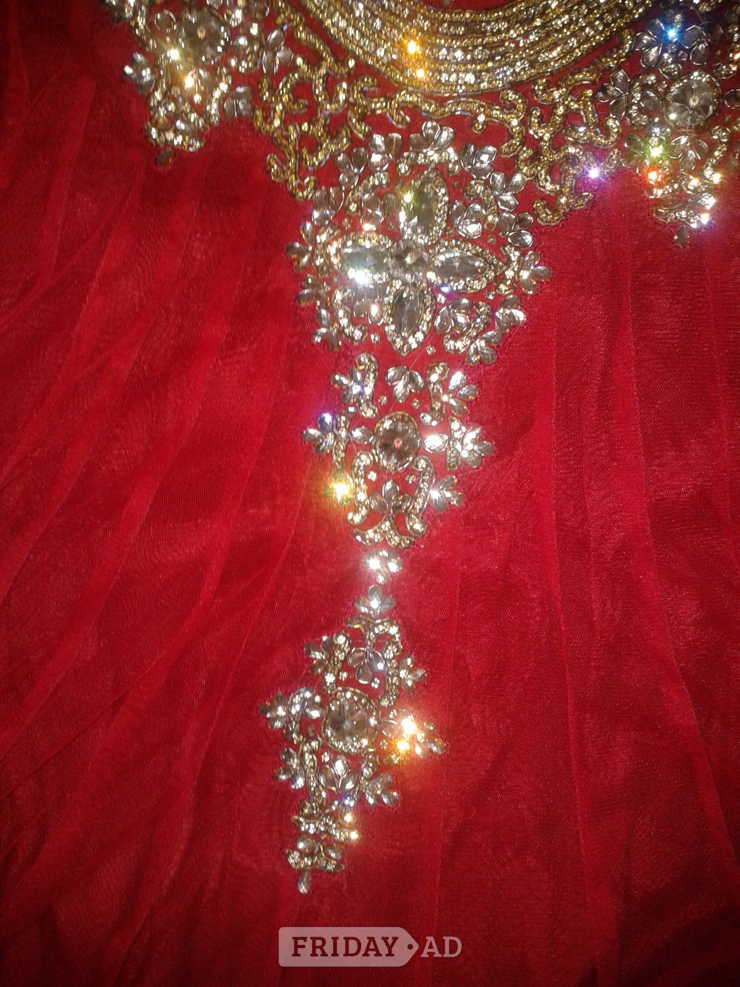 Regal Red & Gold Wedding Masterpiece – Size Medium inc. FREE VEIL
