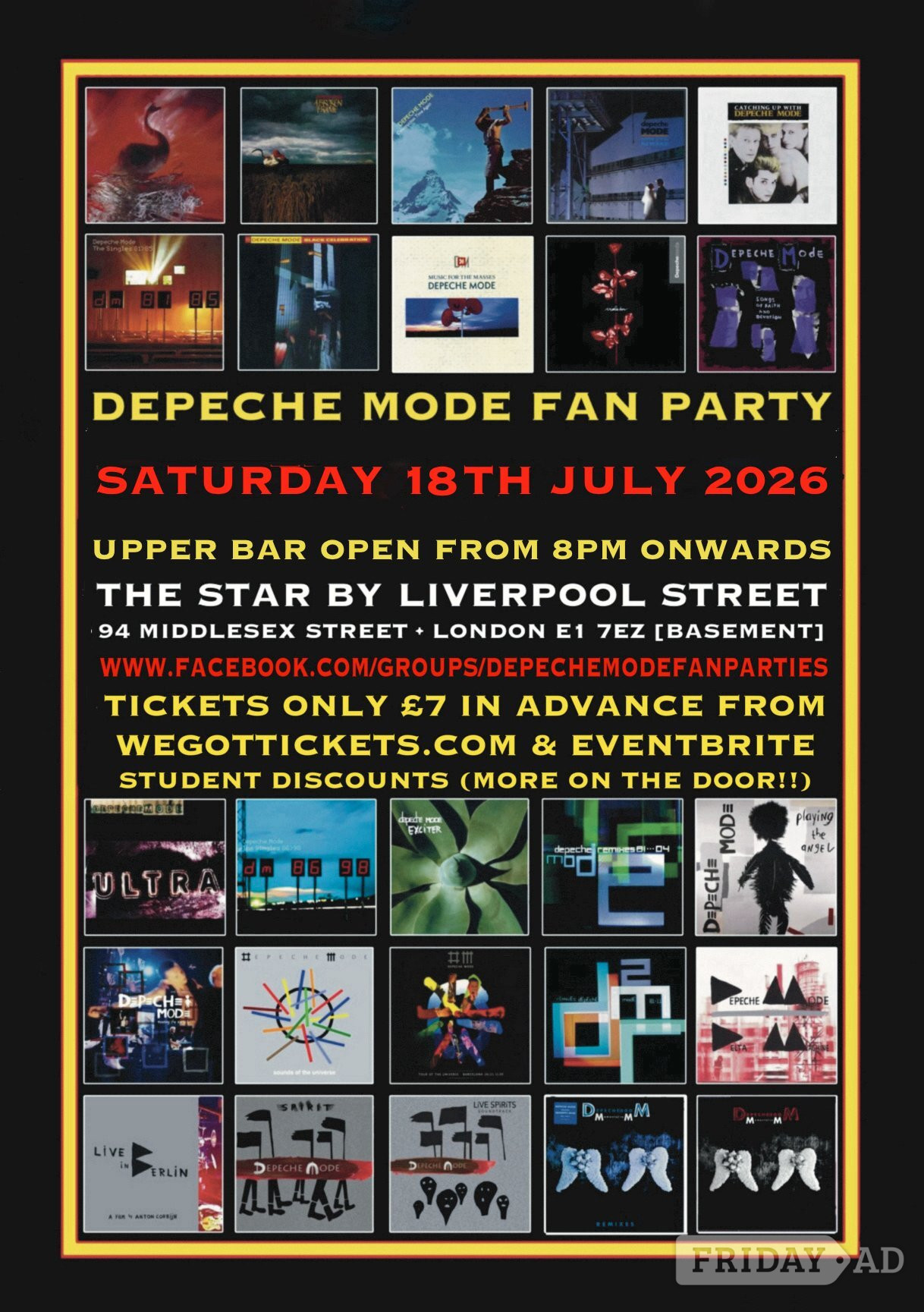 DEPECHE MODE FAN PARTY in London