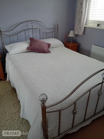 Callie Chrome Metal Double Bed