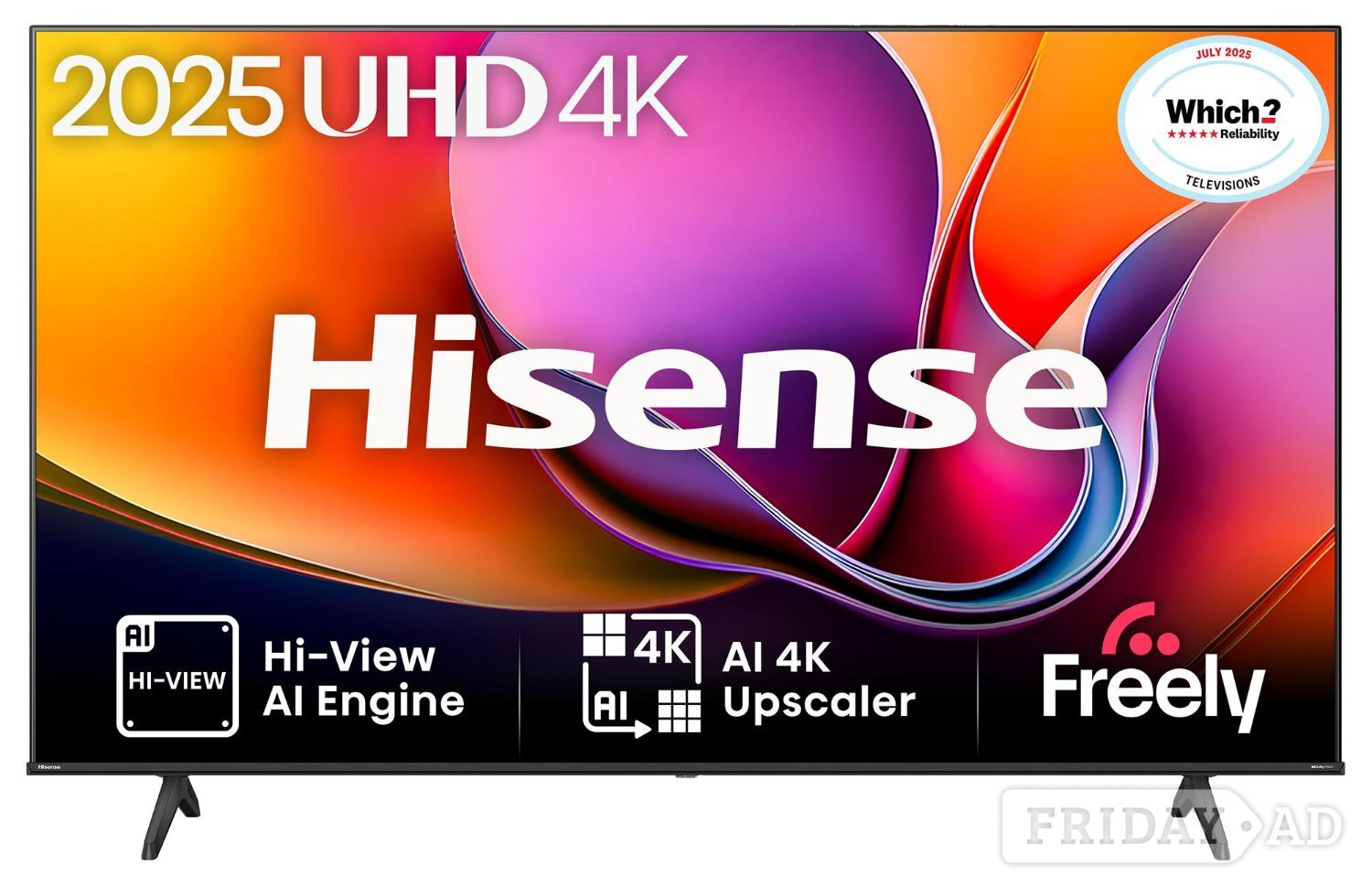 Hisense 55" A6Q 4K HDR Smart TV UHD with AI Upscale 55A6QTUK in Hastings