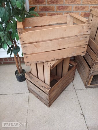 Vintage wine crate boxes 
