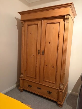 Antique French Pine Wardrobe