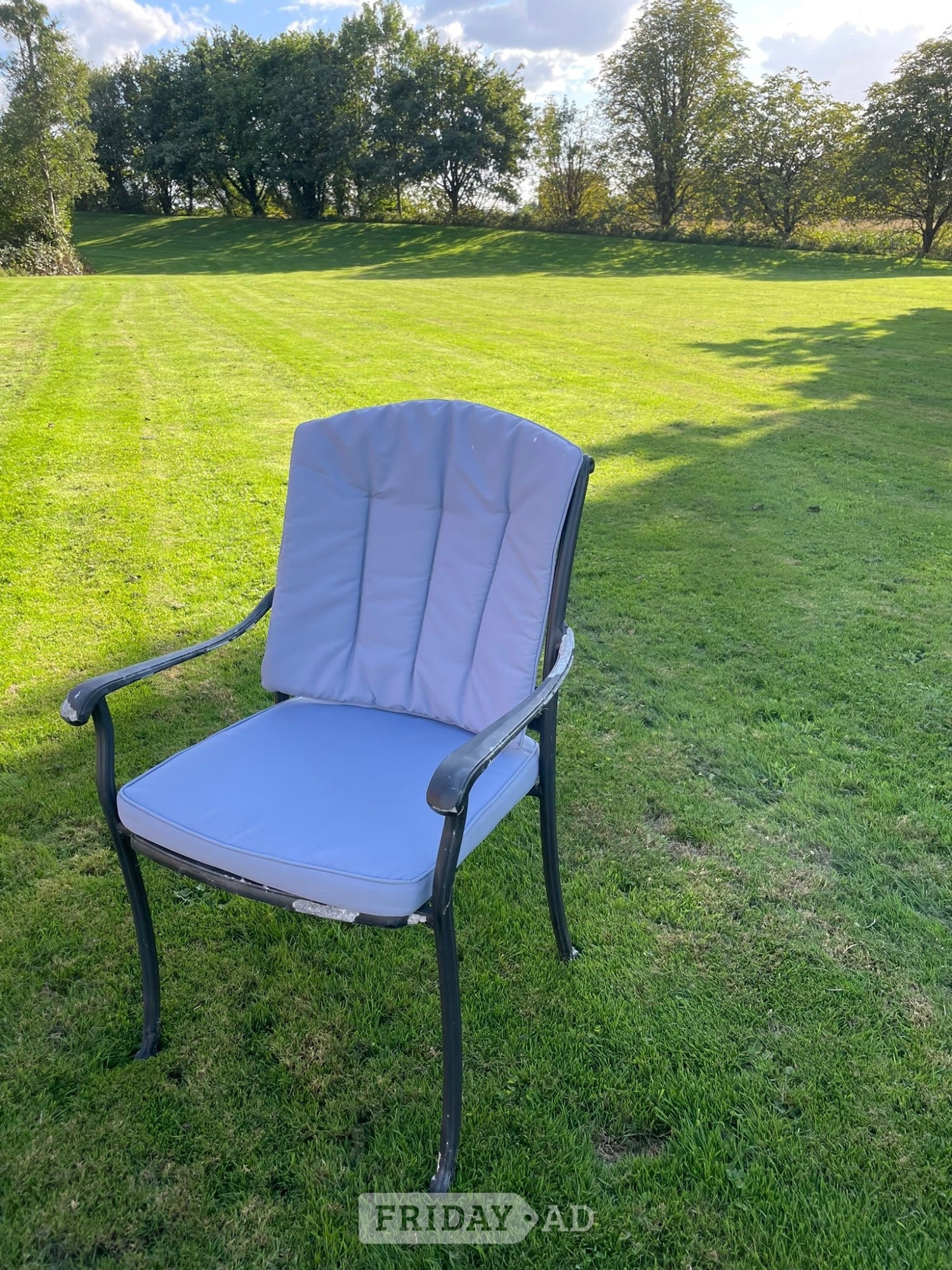 Bramblecrest Patio Chair Cushions x 8 for Roma Cast Aluminium Set in Fairbourne