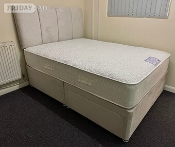 KING DIAMOND 1000 POCKET MATTRESS WITH DIVAN BASE & HEADBOARD 